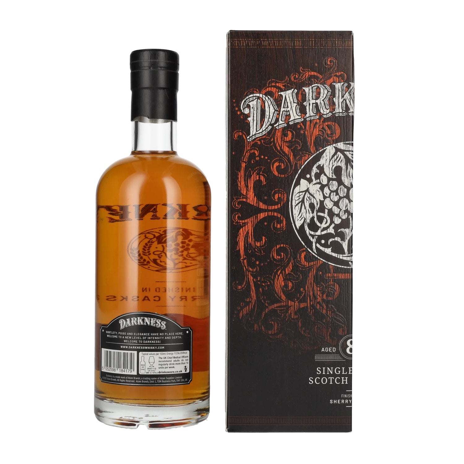 Darkness! 8 Years Old Single Malt Scotch Whisky SHERRY CASKS 47,8% Vol. 0,7l in gift box