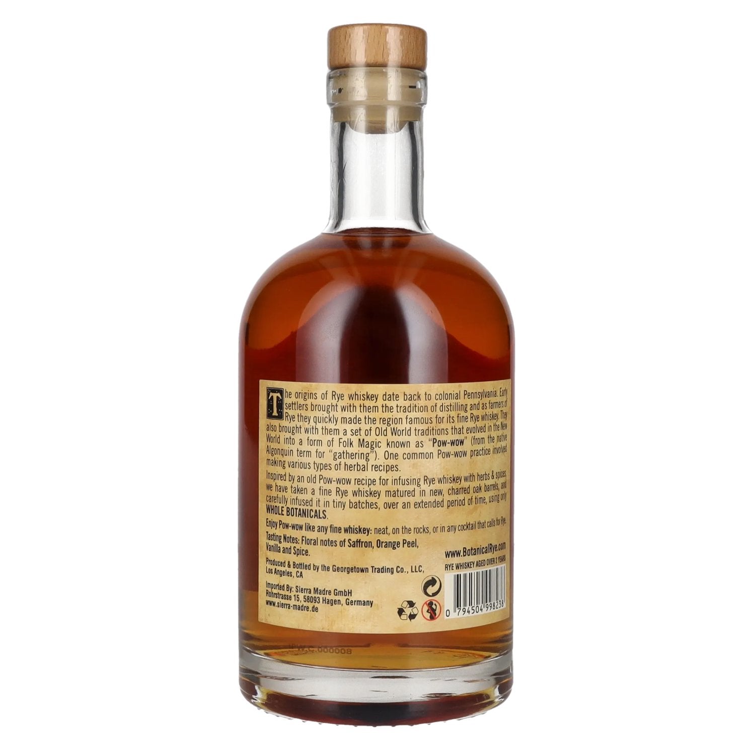 Pow-Wow Botanical RYE Straight Rye Whiskey 45% vol. 0,7l