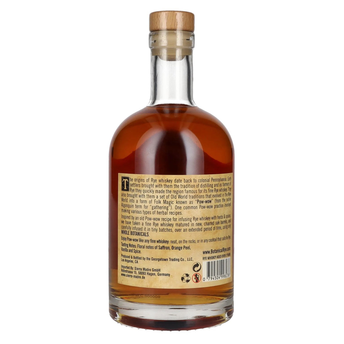 Pow-wow Botanical RYE Straight Rye Whiskey 45% Vol. 0,7l