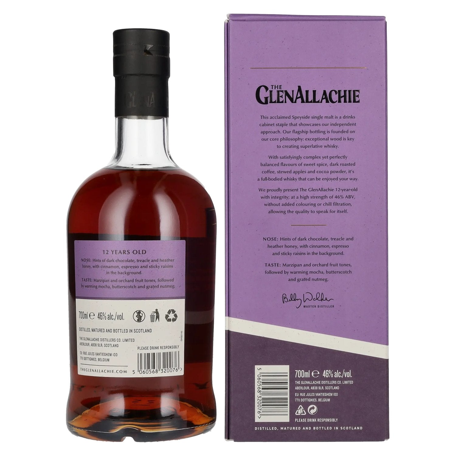 The GlenAllachie 12 Years Old Speyside Single Malt 46% Vol. 0,7l en boîte cadeau