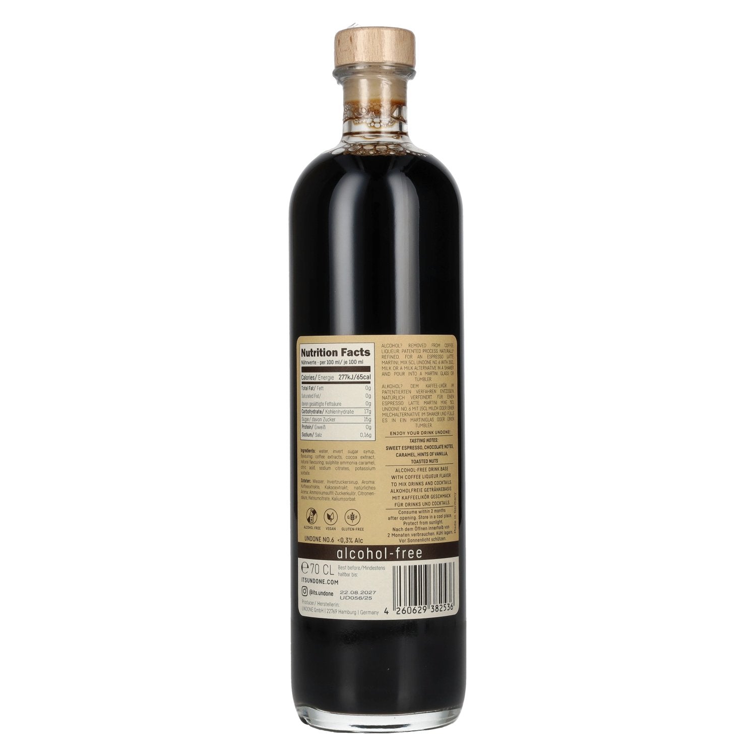 Undone Barista Espresso Apéritif This is not Coffee Liqueur sans alcool No. 6 0,7l