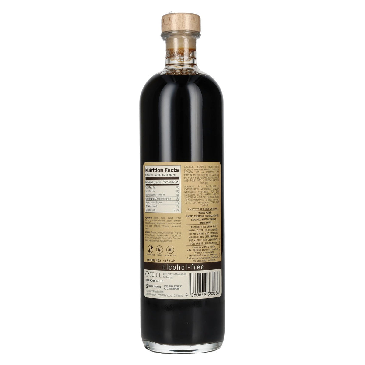 Undone Barista Espresso Aperitif ‘This is not Coffee’ Non-Alcoholic Liqueur No. 6 0.7l