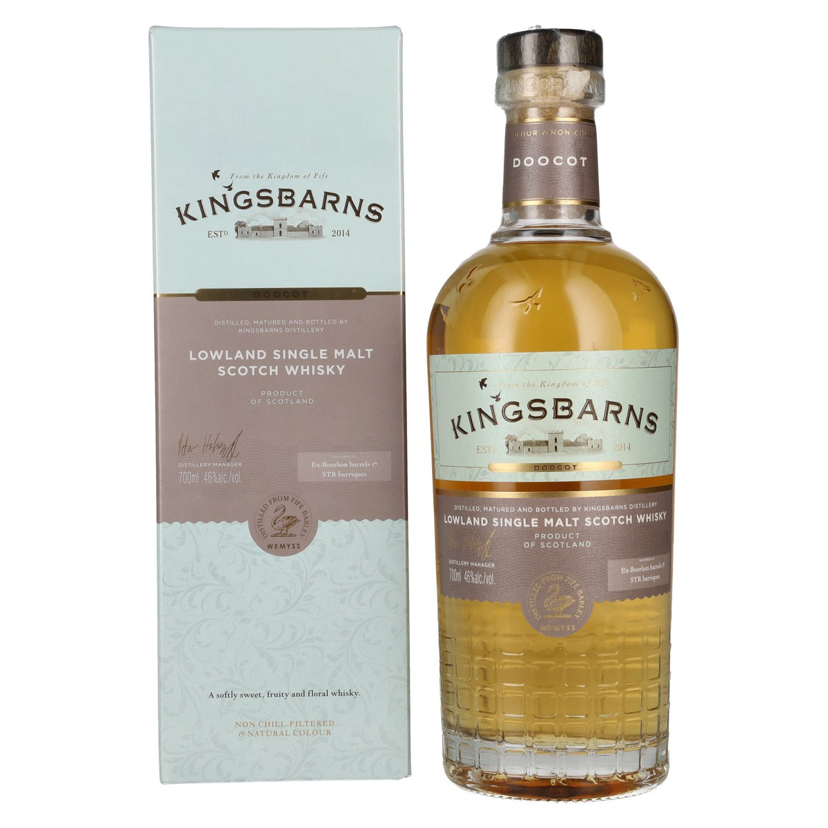 Kingsbarns DOOCOT Lowland Single Malt Scotch Whisky 46% Vol. 0,7l en boîte cadeau