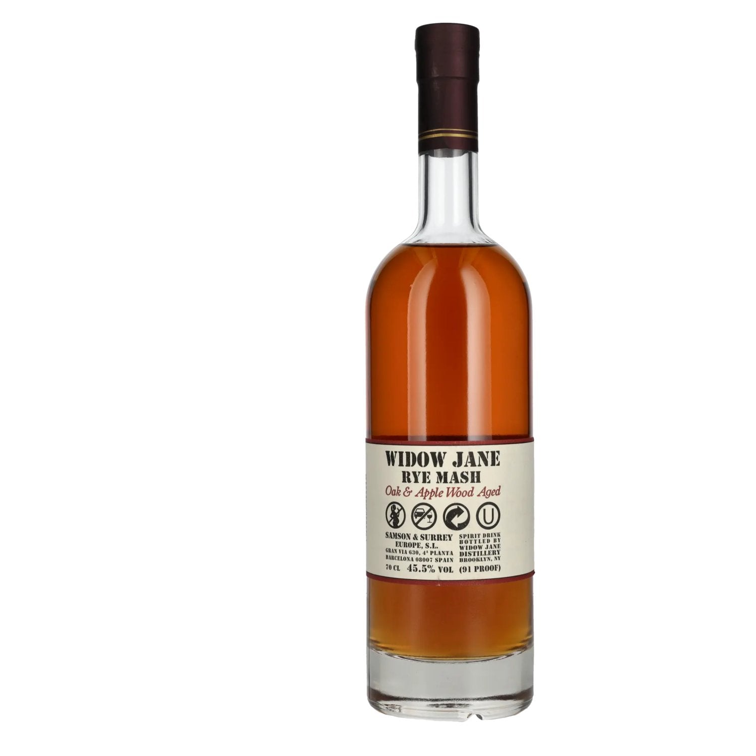 Widow Jane Rye Mash Oak &amp; Apple Wood Aged 45,5% Vol. 0,7l