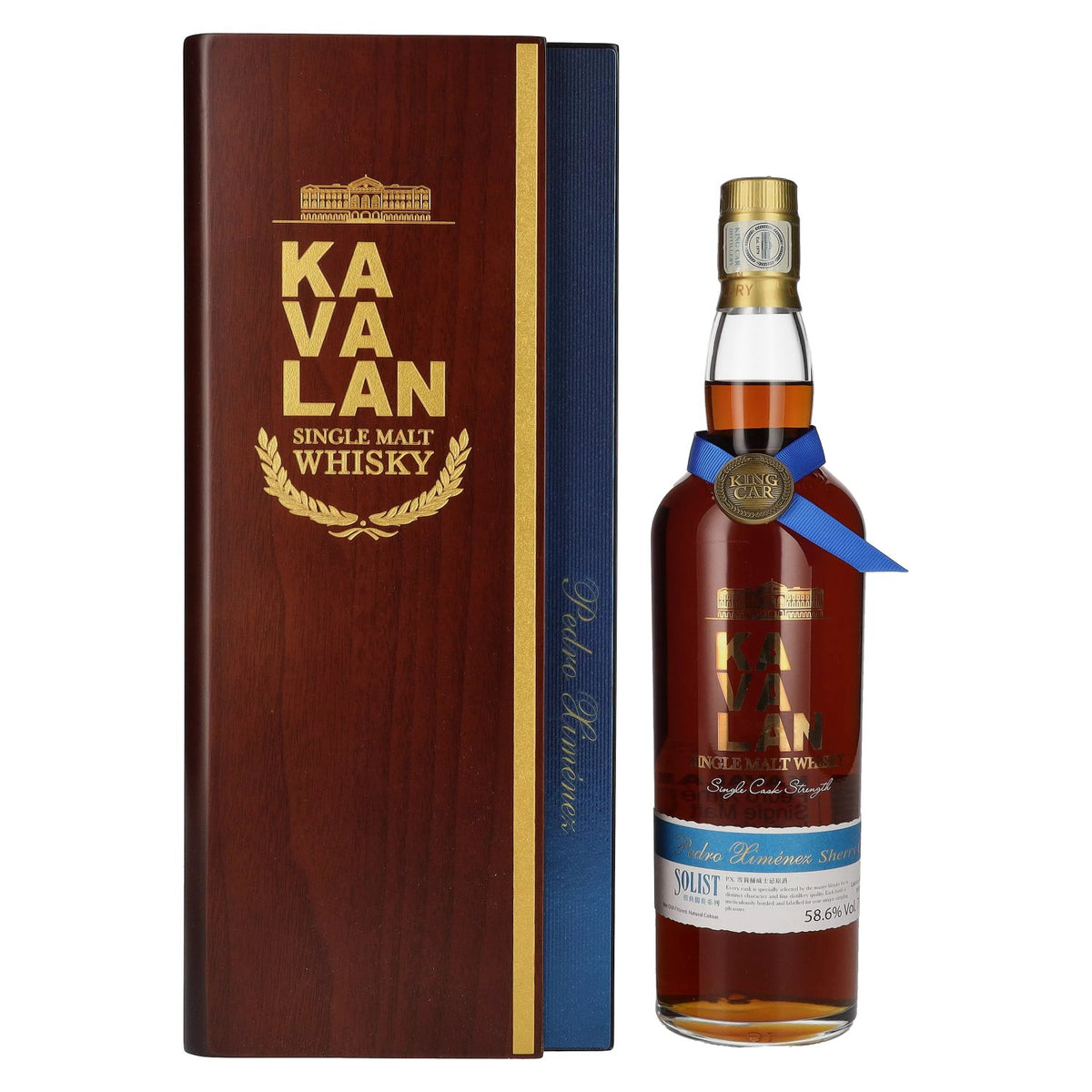 Kavalan SOLIST Pedro Ximénez Cask 58,6% Vol. 0,7l in wooden box