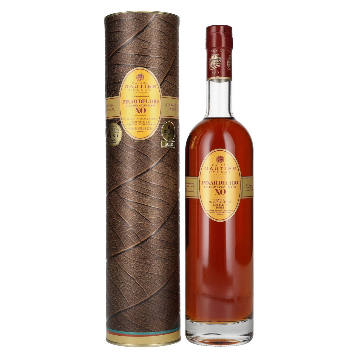 Gautier Cognac XO PINAR DEL RIO Exclusive Cigar Blend 41,2% Vol. 0,7l in gift box
