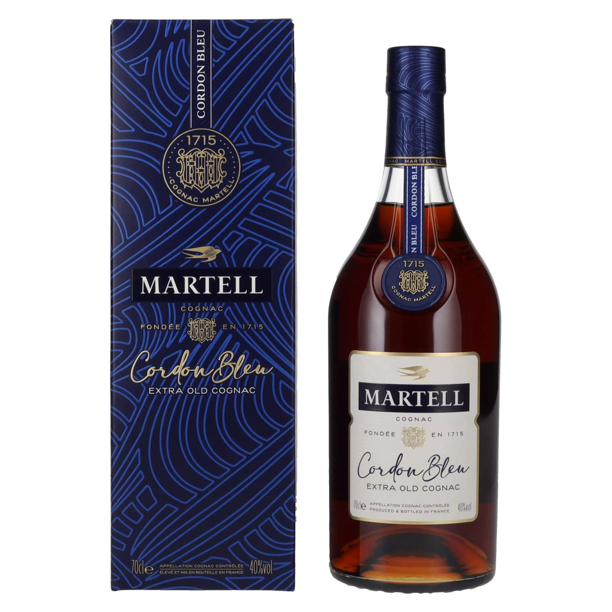 Martell Cognac Cordon Bleu Extra Old Cognac 40% Vol. 0,7l en boîte cadeau