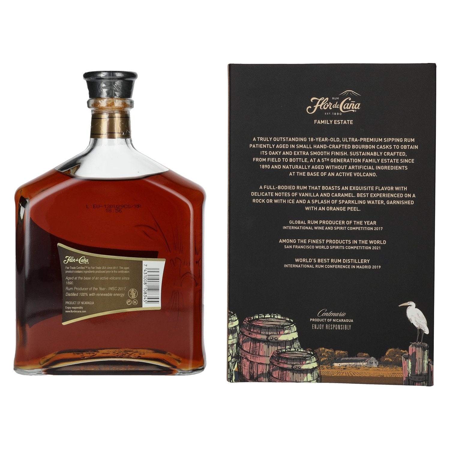 Flor de Caña Centenario 18 Years Old LEGACY EDITION I 40% vol. 1l en boîte cadeau