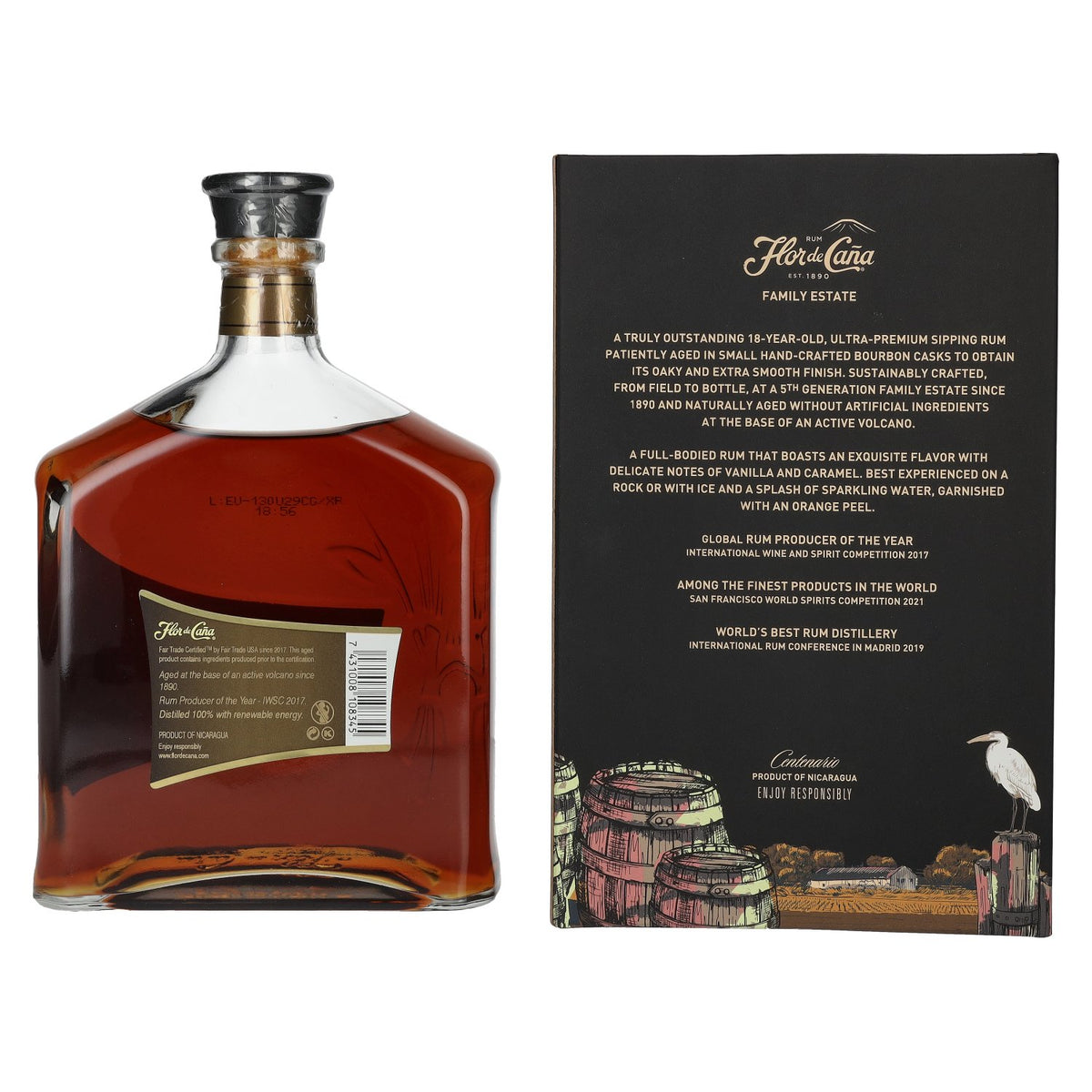 Flor de Caña Centenario 18 Years Old LEGACY EDITION I 40% Vol. 1l in Geschenkbox