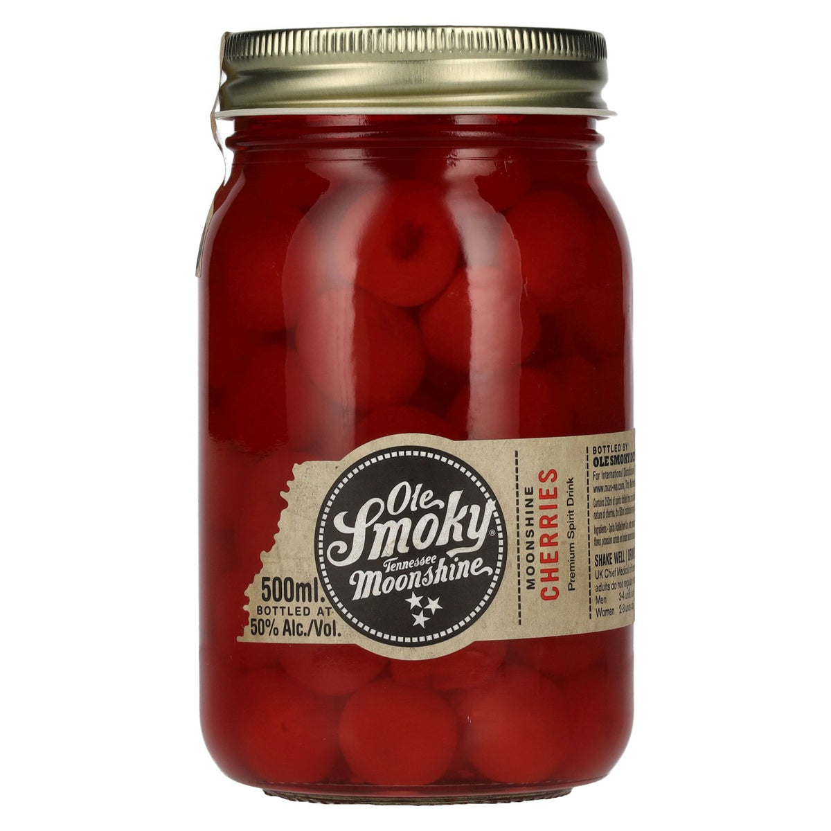 Ole Smoky Tennessee Moonshine CHERRIES Premium Spirit Drink 50% vol. 0,5l