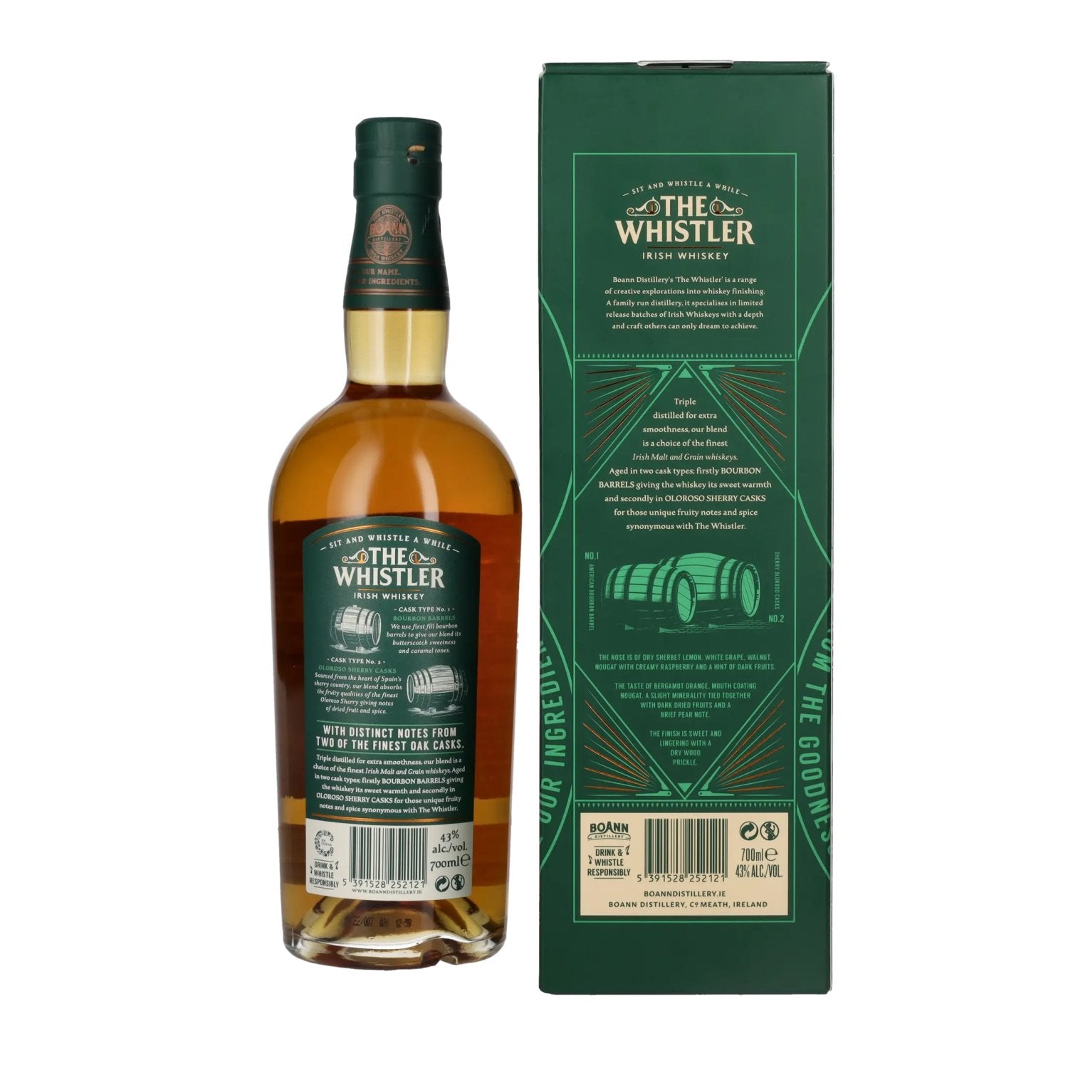 The Whistler Irish Whiskey OLOROSO SHERRY CASK FINISH 43% Vol. 0,7l in Geschenkbox