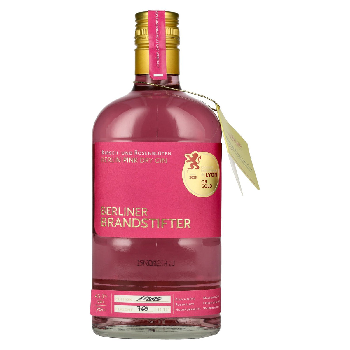 Berliner Brandstifter Berlin Pink Dry Gin 43,3% vol. 0,7l