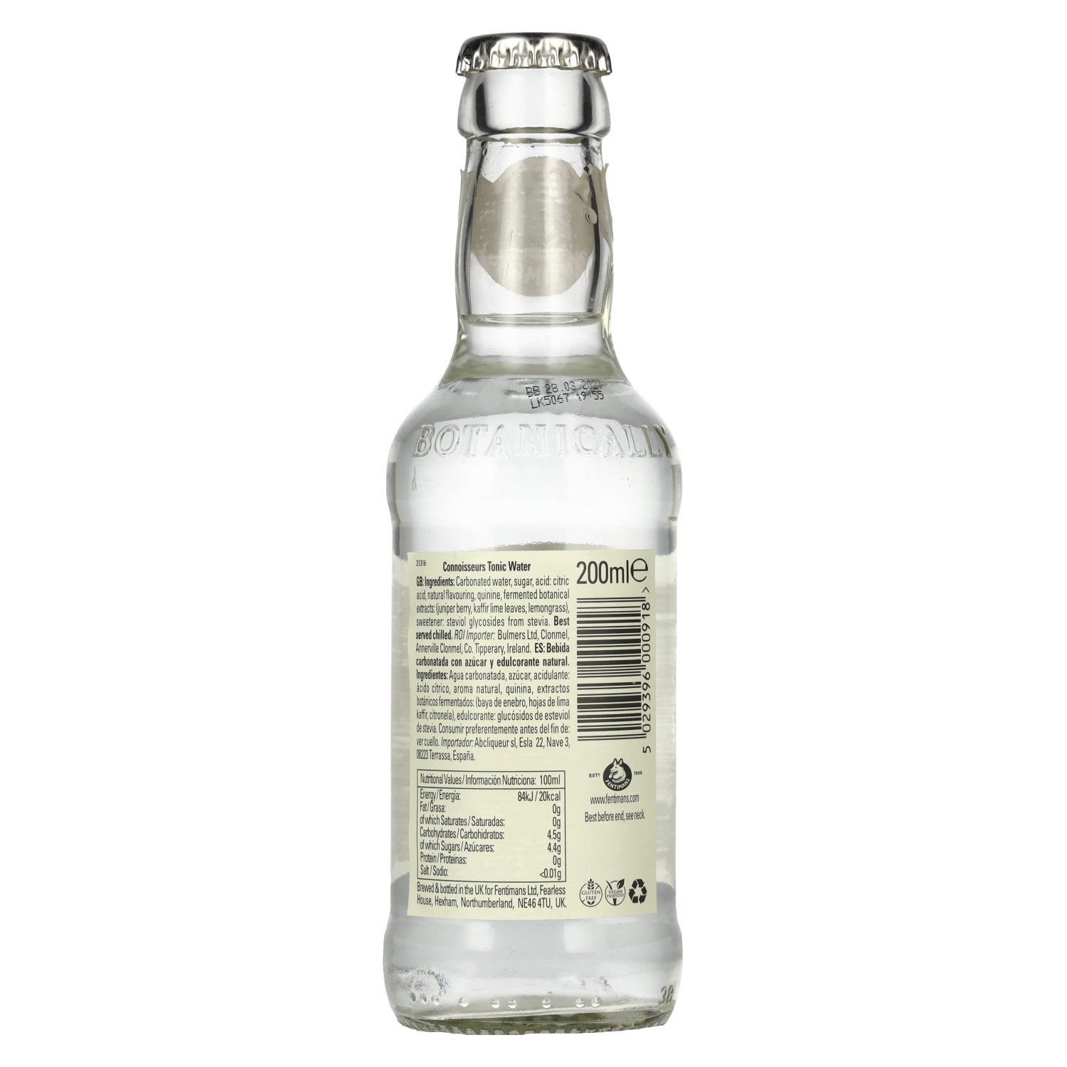 Fentimans CONNOISSEURS Eau tonique 6x4x0,2l