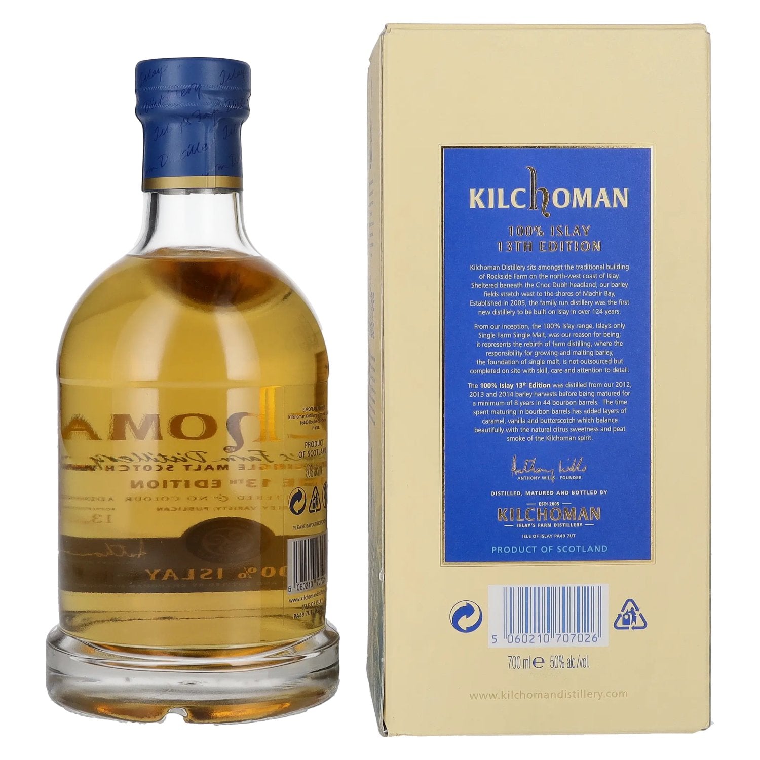 Kilchoman 100% Islay The 13th Edition 2023 50% vol. 0,7l en boîte cadeau