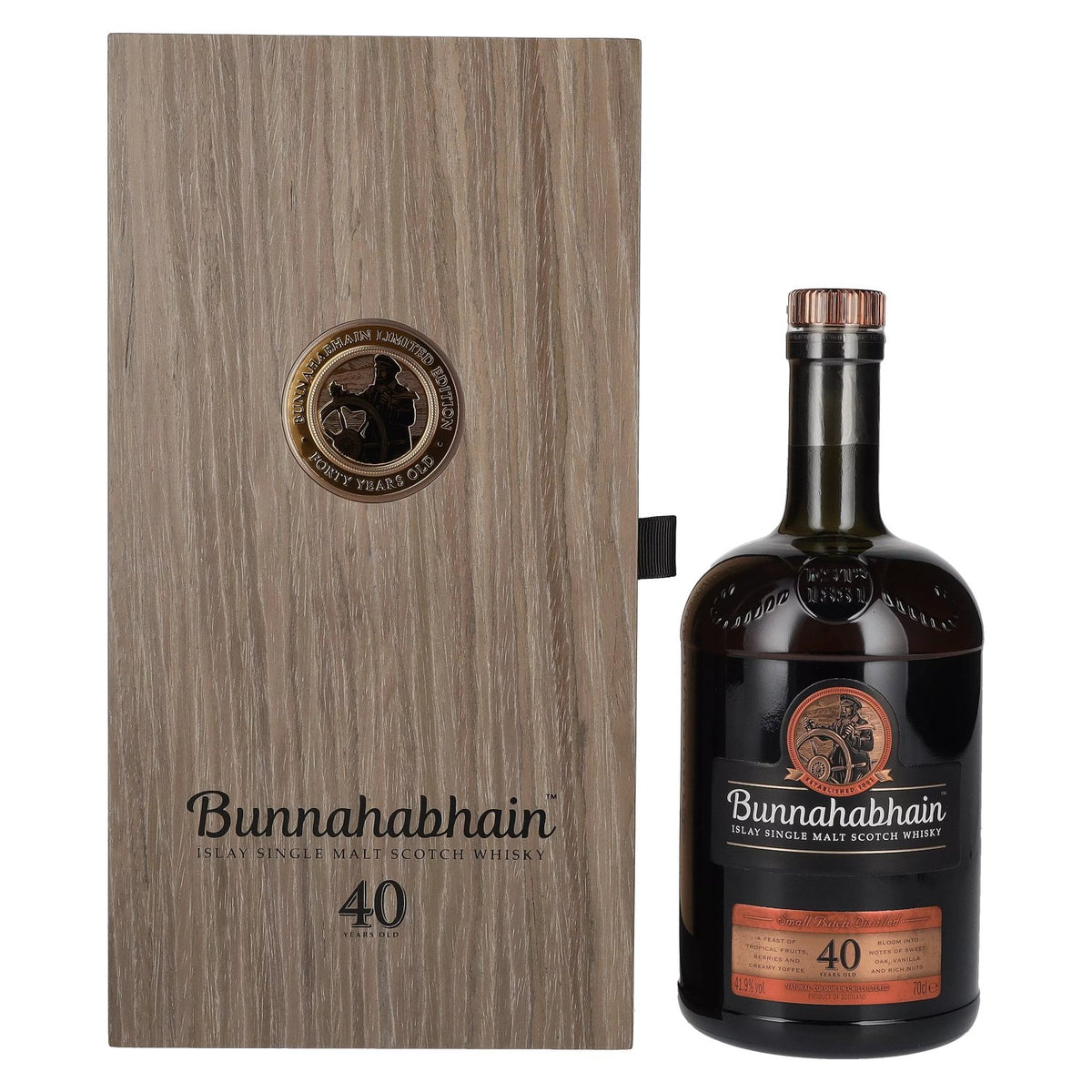Bunnahabhain 40 Years Old Limited Edition 41,9% vol. 0,7l dans une caisse en bois