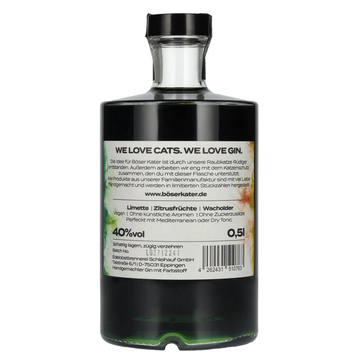 BÖSER KATER Magic Green Gin 40% Vol. 0,5l