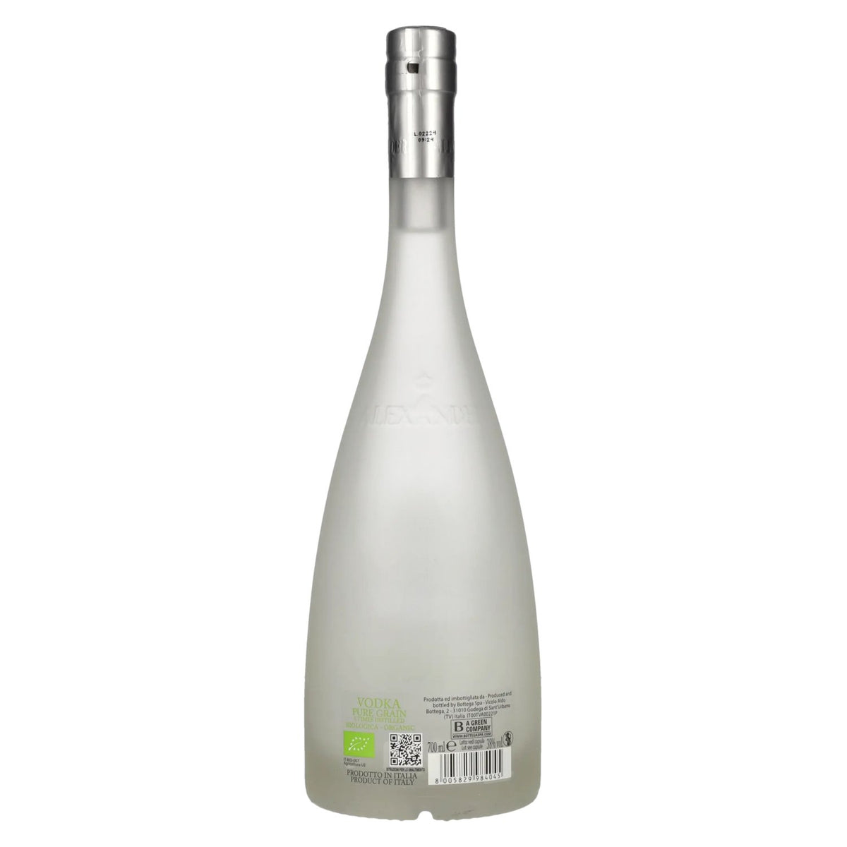 Bottega PURE GRAIN BIO ALEXANDER Vodka 38% Vol. 0,7l