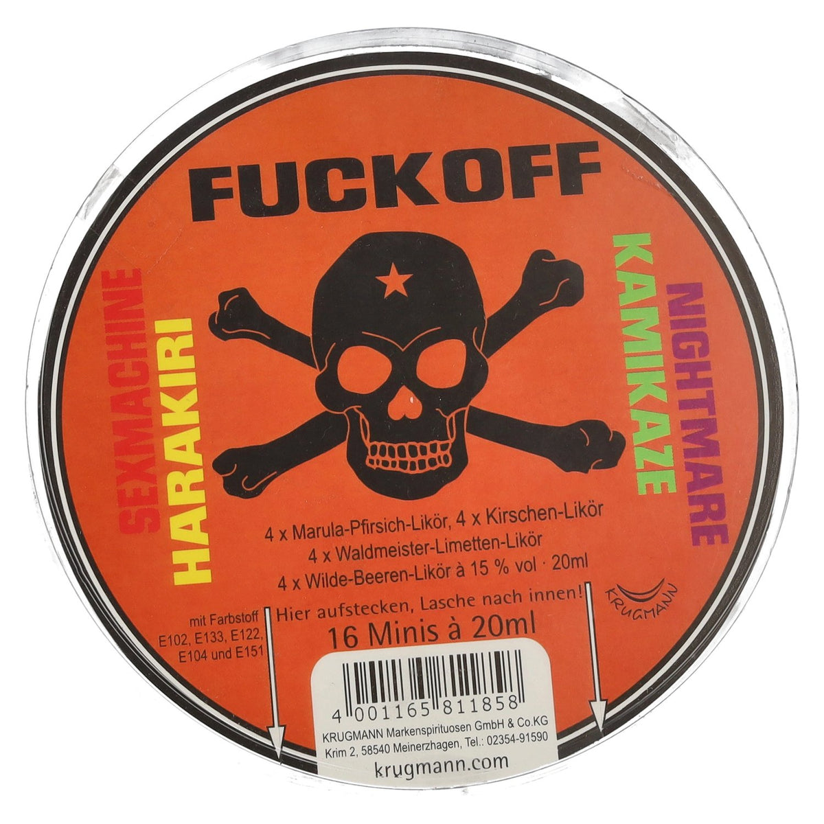 FUCKOFF Liqueur Mix 15% Vol. 16x0,02l PET