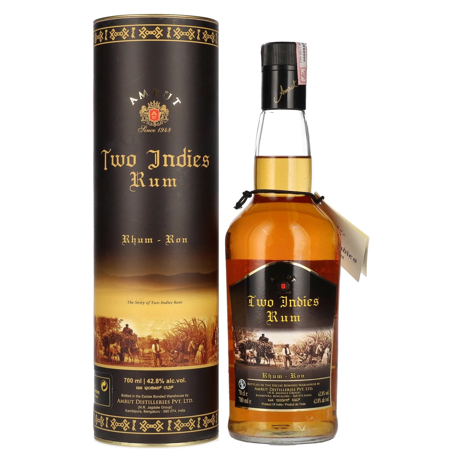 Amrut Two Indies Rum 42,8% Vol. 0,7l