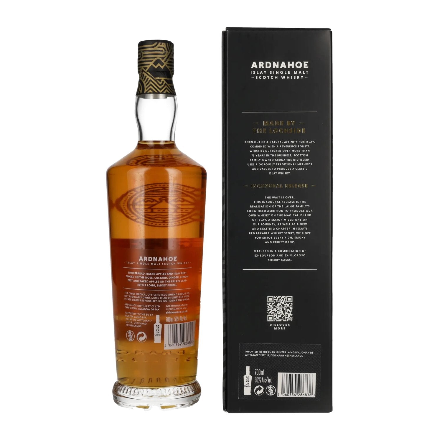 Ardnahoe 5 Years Old INAUGURAL RELEASE Islay Single Malt Scotch Whisky 50% Vol. 0,7l in gift box