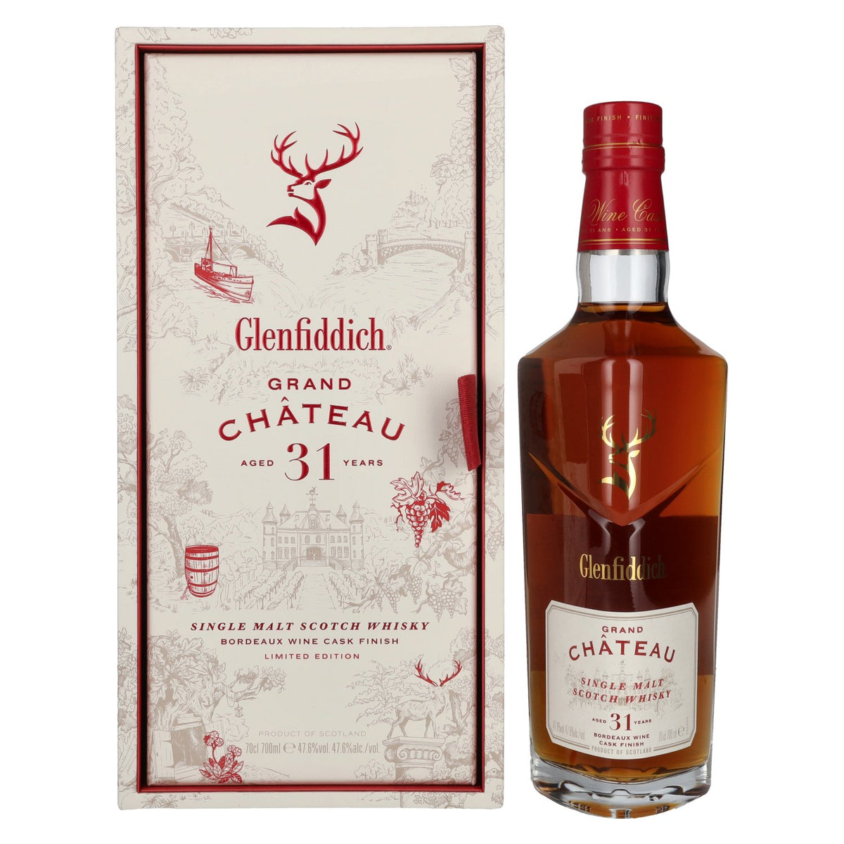 Glenfiddich 31 Years Old GRAND CHÂTEAU Single Malt Scotch Whisky 47,6% Vol. 0,7l en boîte cadeau