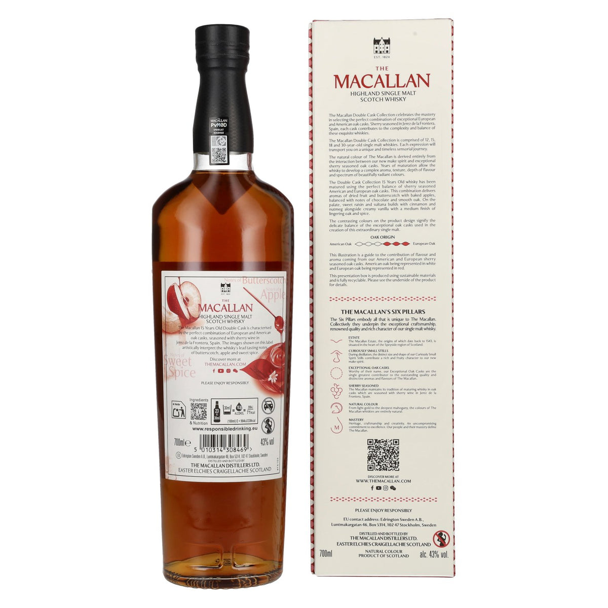 The Macallan 15 Years Old DOUBLE CASK 43% Vol. 0,7l in gift box