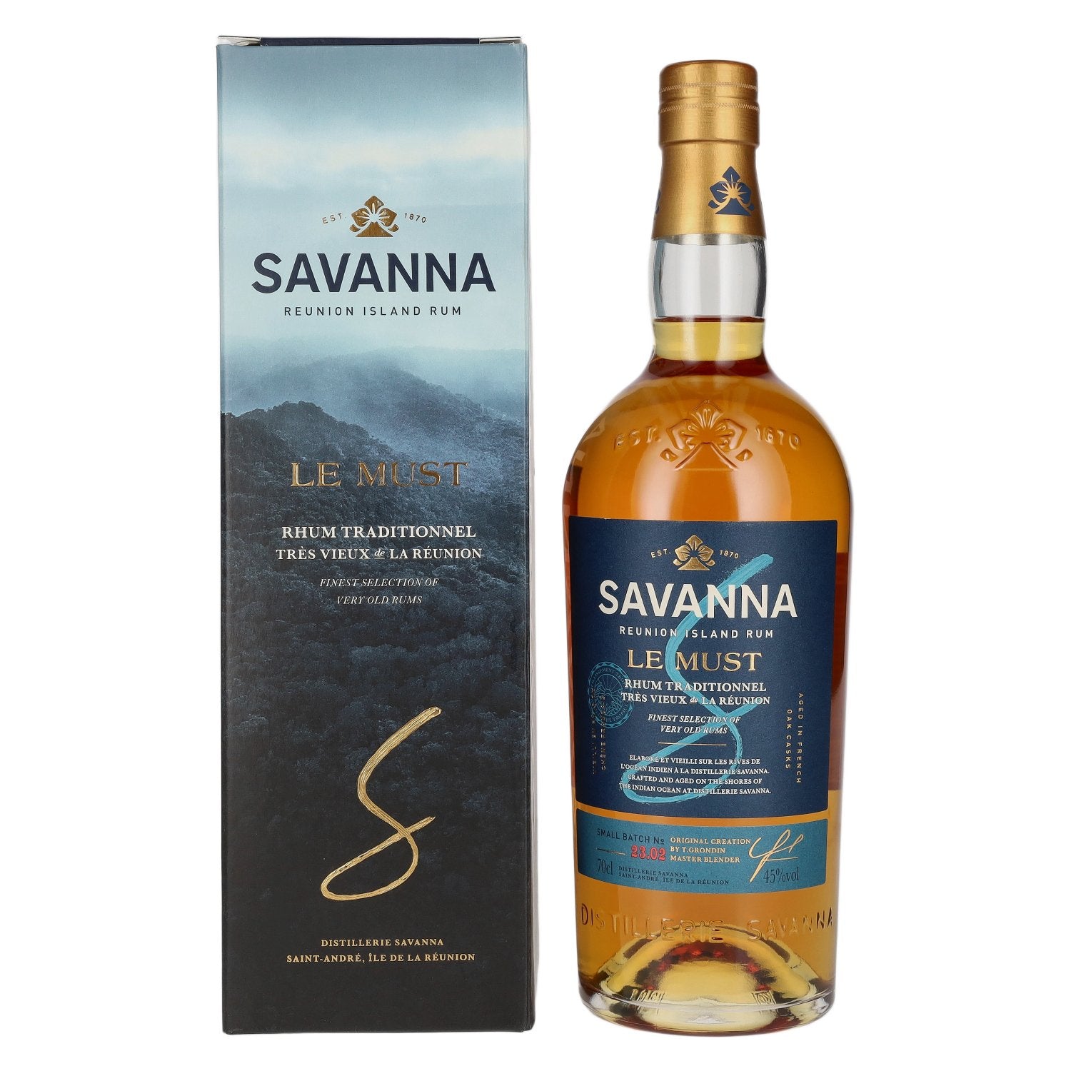 Savanna LE MUST Rhum de l'île de la Réunion 45% vol. 0,7l en boîte cadeau