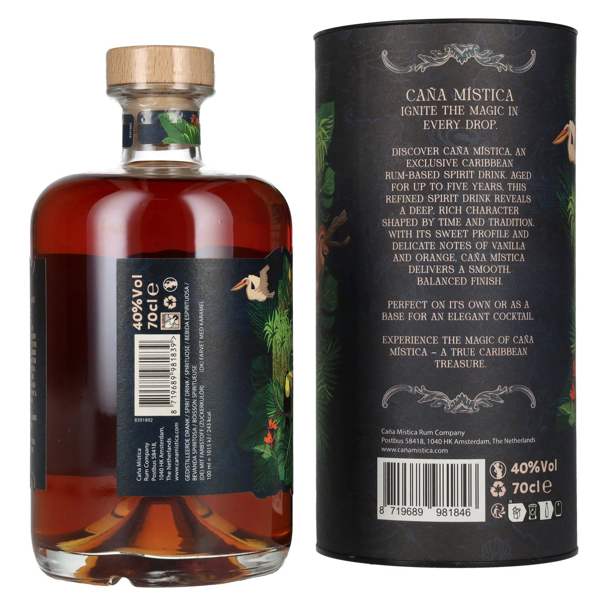 Caña Mística Reserva Rum-Based Spirit Drink 40% Vol. 0,7l en boîte cadeau