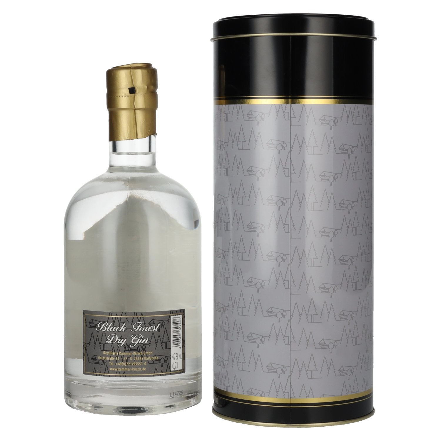 Black Forest Dry Gin 47% vol. 0,7l en Tinbox
