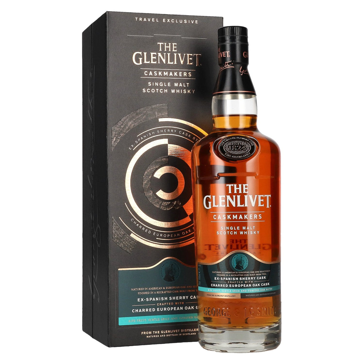 The Glenlivet CASKMAKERS Travel Exclusive ex-Spanish Sherry Cask Single Malt Whisky 40% Vol. 0,7l en coffret cadeau