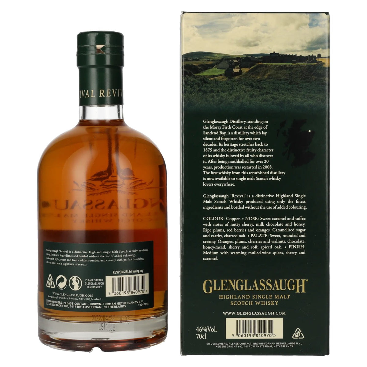 Glenglassaugh REVIVAL Highland Single Malt Scotch Whisky 46% Vol. 0,7l in gift box