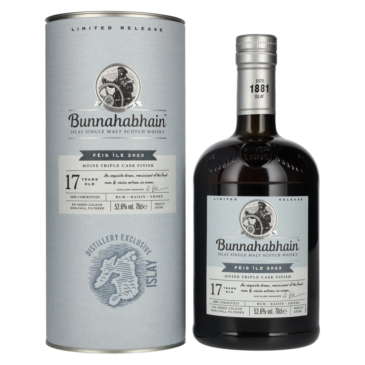 Bunnahabhain 17 Years Old MÒINE TRIPLE CASK Limited Release Fèis Ìle 2023 52,6% Vol. 0,7l in gift box