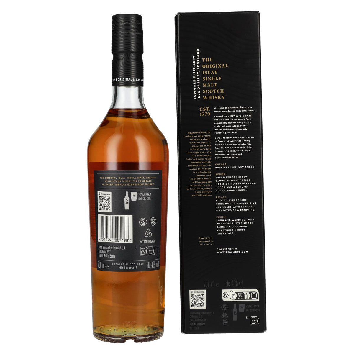 Bowmore 9 Years Old Islay Single Malt Scotch Whisky 40% Vol. 0,7l in Geschenkbox