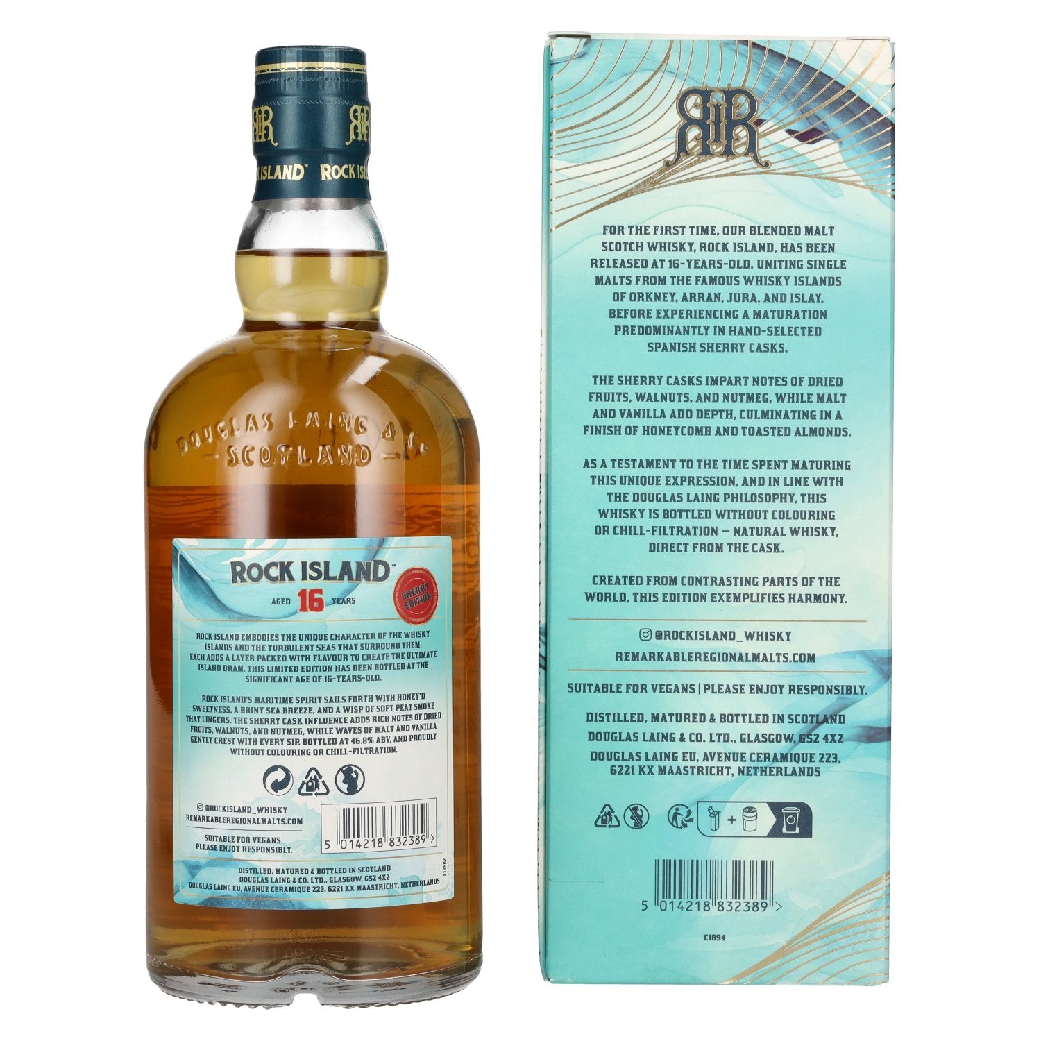 Douglas Laing ROCK ISLAND 16 Years Old Sherry Edition 46,8% Vol. 0,7l in gift box