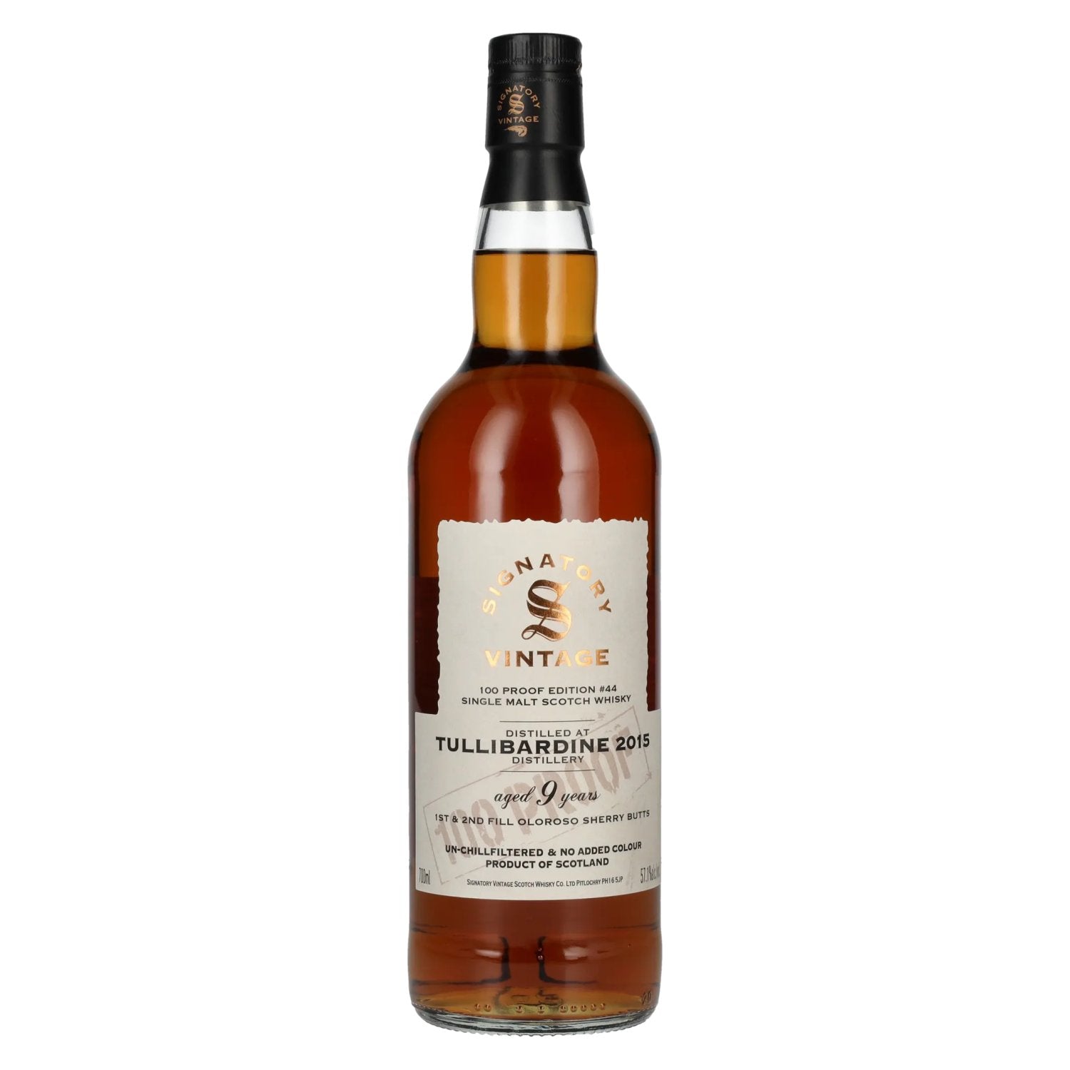 Signatory Vintage 100 Proof Edition TULLIBARDINE 9 Years Old Single Malt #44 2015 57,1% Vol. 0,7l
