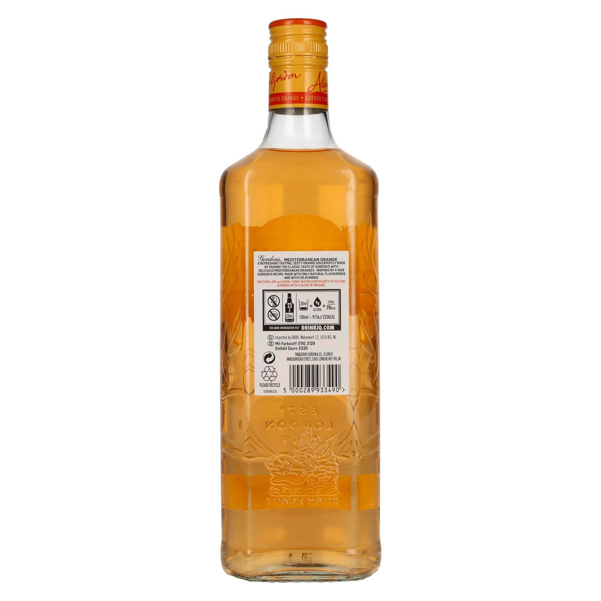 Gordon's MEDITERRANEAN ORANGE Distilled Gin 37.5% ABV 0.7l