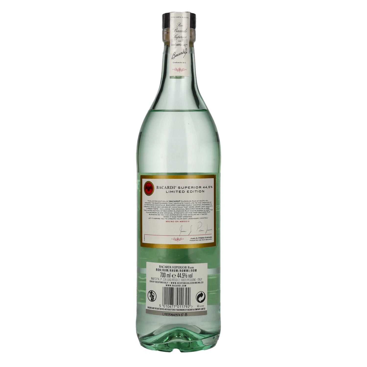 Bacardi Ron Carta Blanca Superior Heritage 1909 44,5% vol. 0,7l