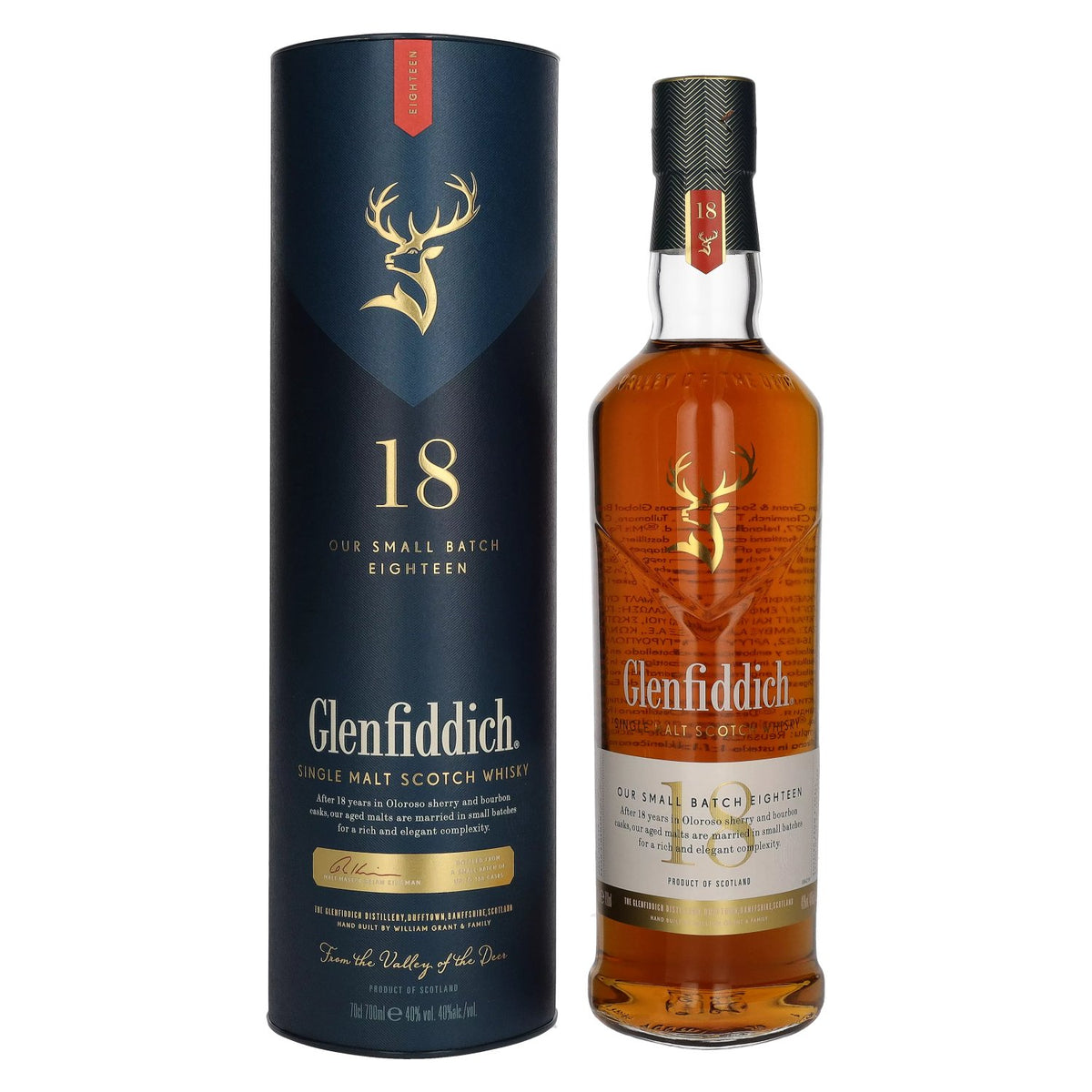 Glenfiddich 18 Years Old OUR SMALL BATCH 18 40% Vol. 0,7l in gift box