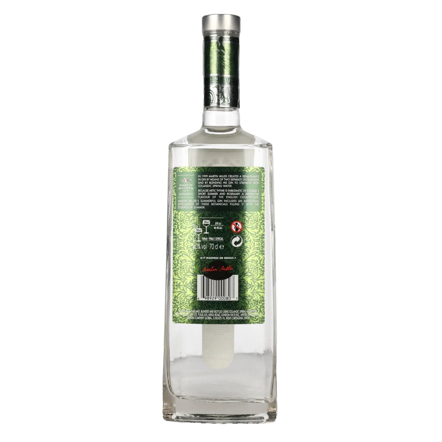 Martin Miller's SUMMERFUL Gin 40% Vol. 0,7l