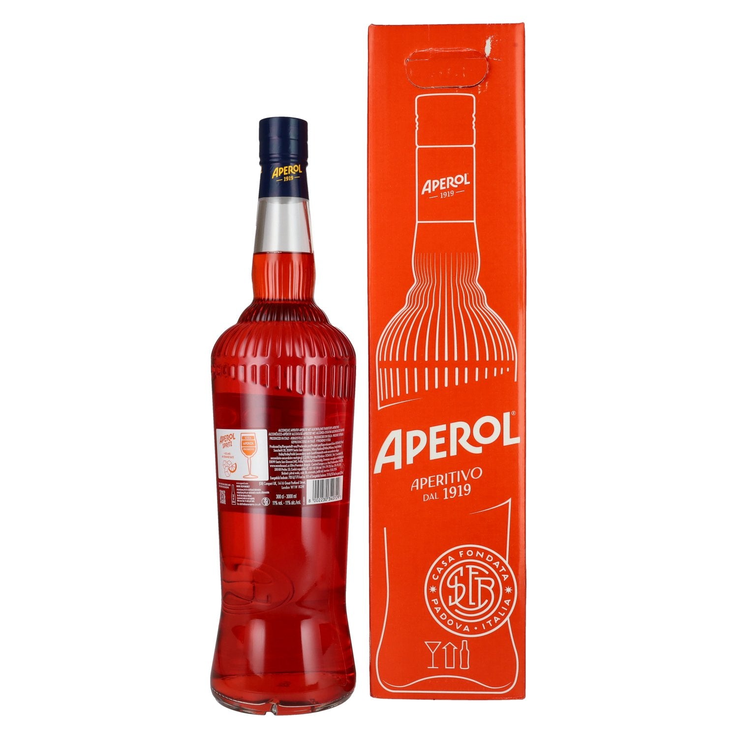 Aperol Aperitivo 11 % vol., 3 l, dans un coffret cadeau avec bec verseur