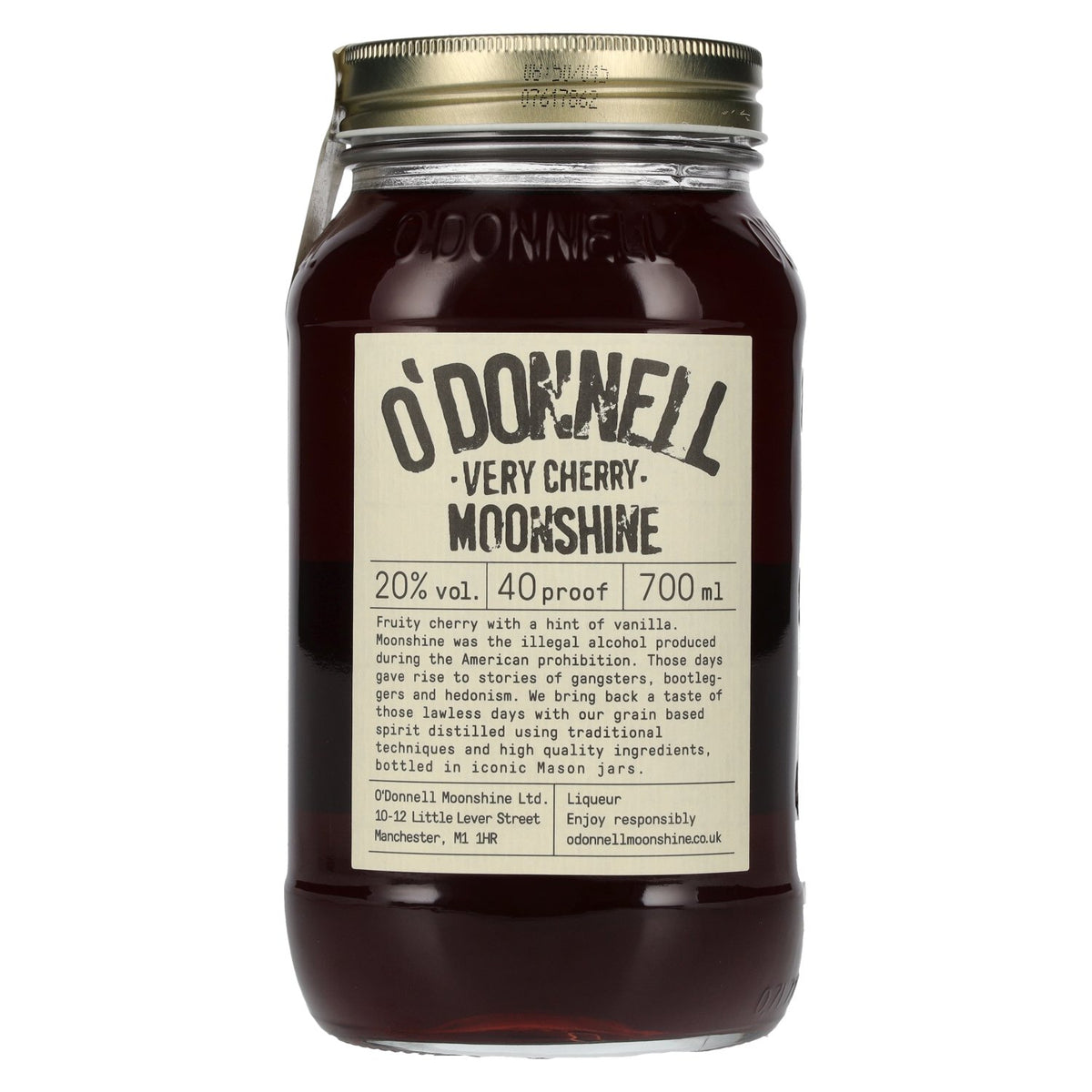 O'Donnell Moonshine VERY CHERRY Liqueur 20% vol. 0,7l