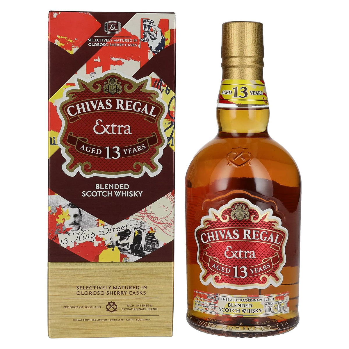 Chivas Regal EXTRA 13 Years Old OLOROSO SHERRY CASKS Finish 40% Vol. 0,7l en boîte cadeau