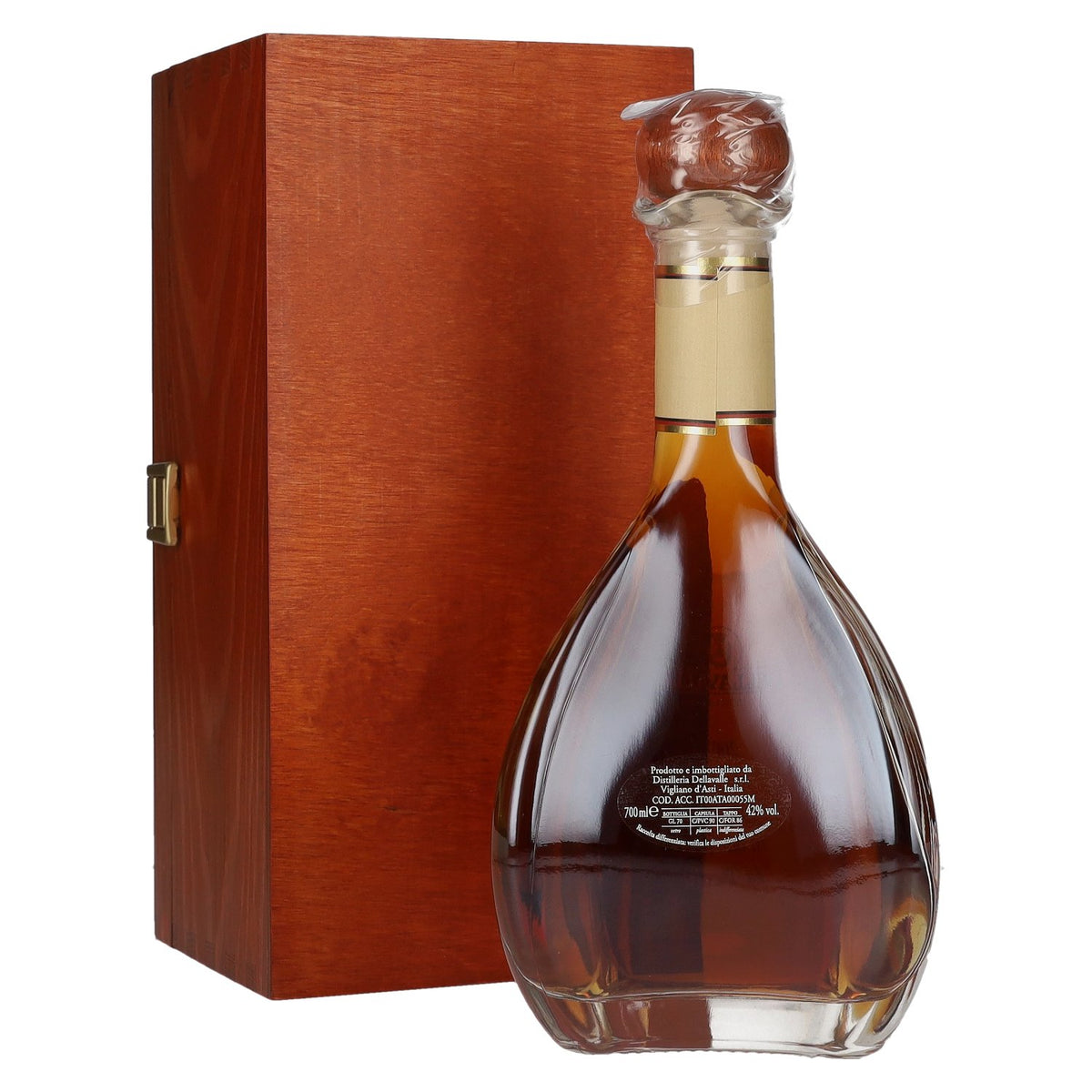 Dellavalle Grappa en barrique da PICOLIT 2007 42% vol. 0,7l dans une caisse en bois