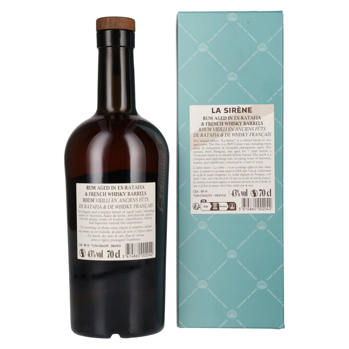 Compagnie des Indes LA SIRÈNE Original Rum Limited Edition 43% Vol. 0,7l in gift box