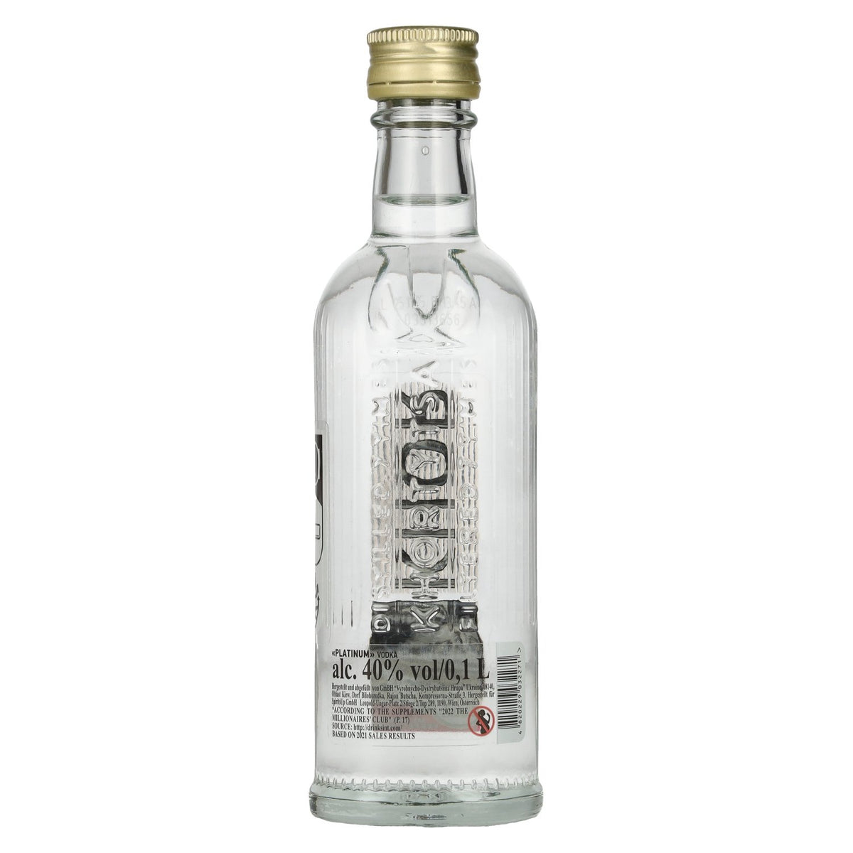 Khortytsa KHOR PLATINUM Vodka 40% Vol. 0,1l