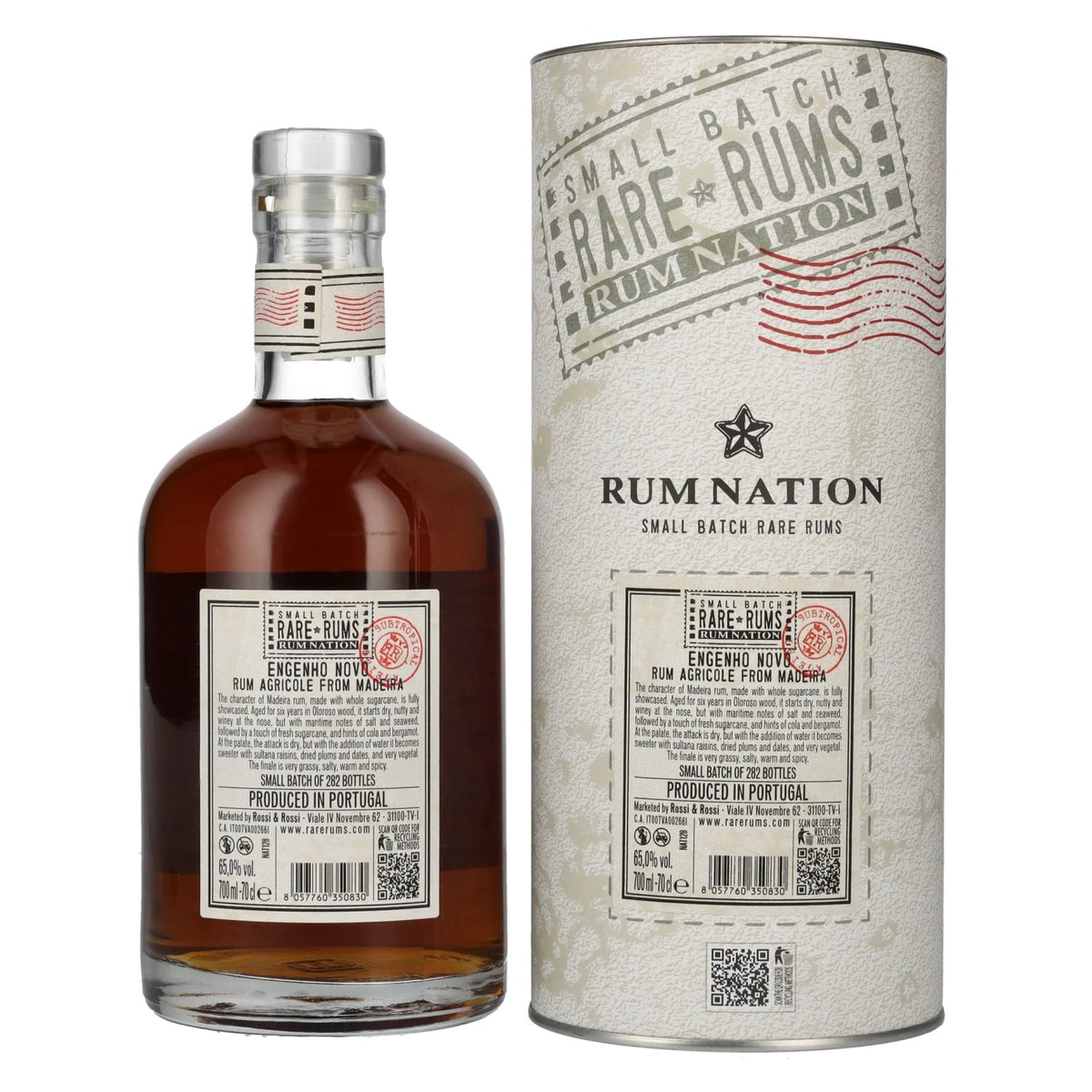 Rum Nation Rare Rum ENGENHO NOVO 2017/2023 65% vol. 0,7l en boîte cadeau