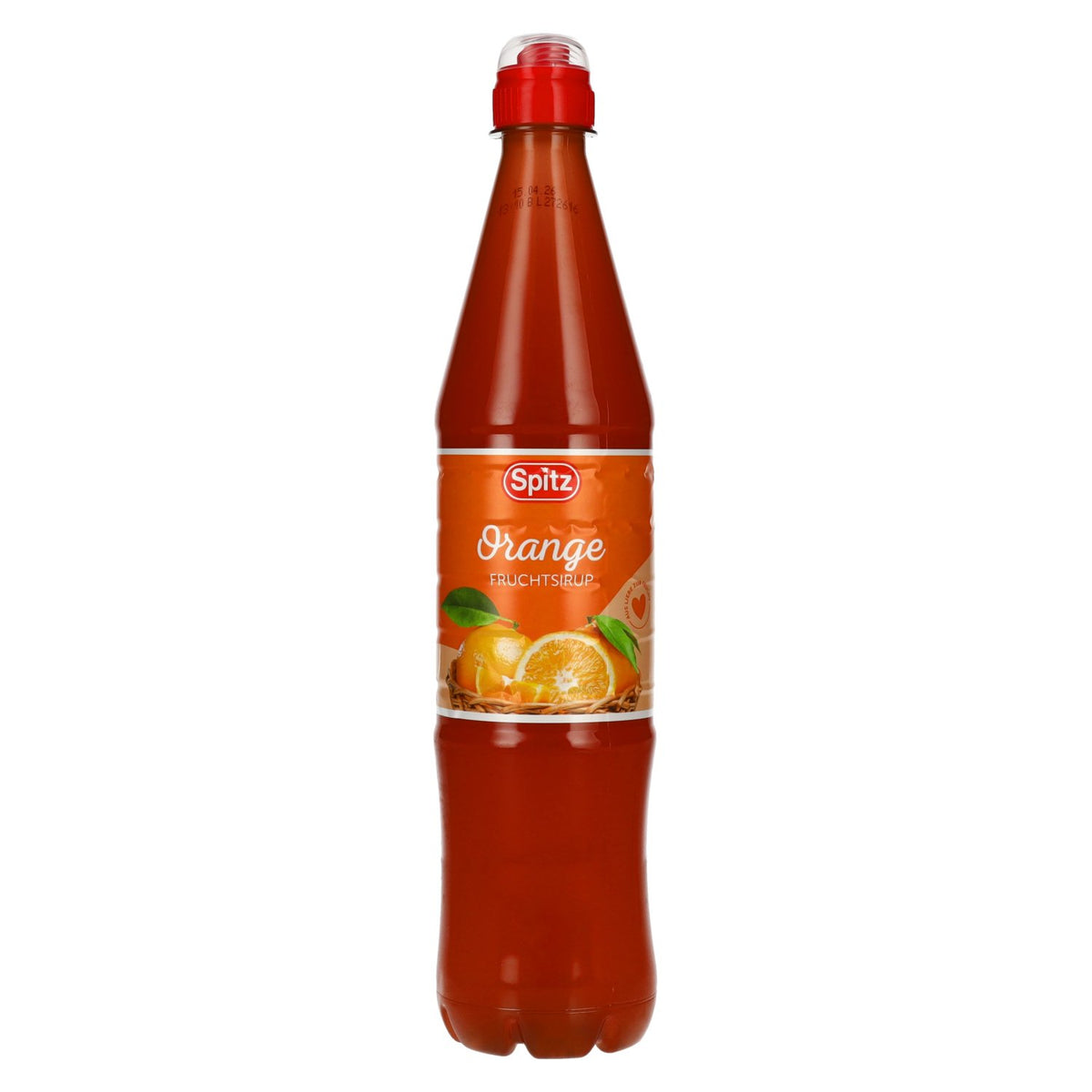 Sirop de fruits Spitz Orange 0,7 l, bouteille en PET, date limite de consommation : 15/04/2026