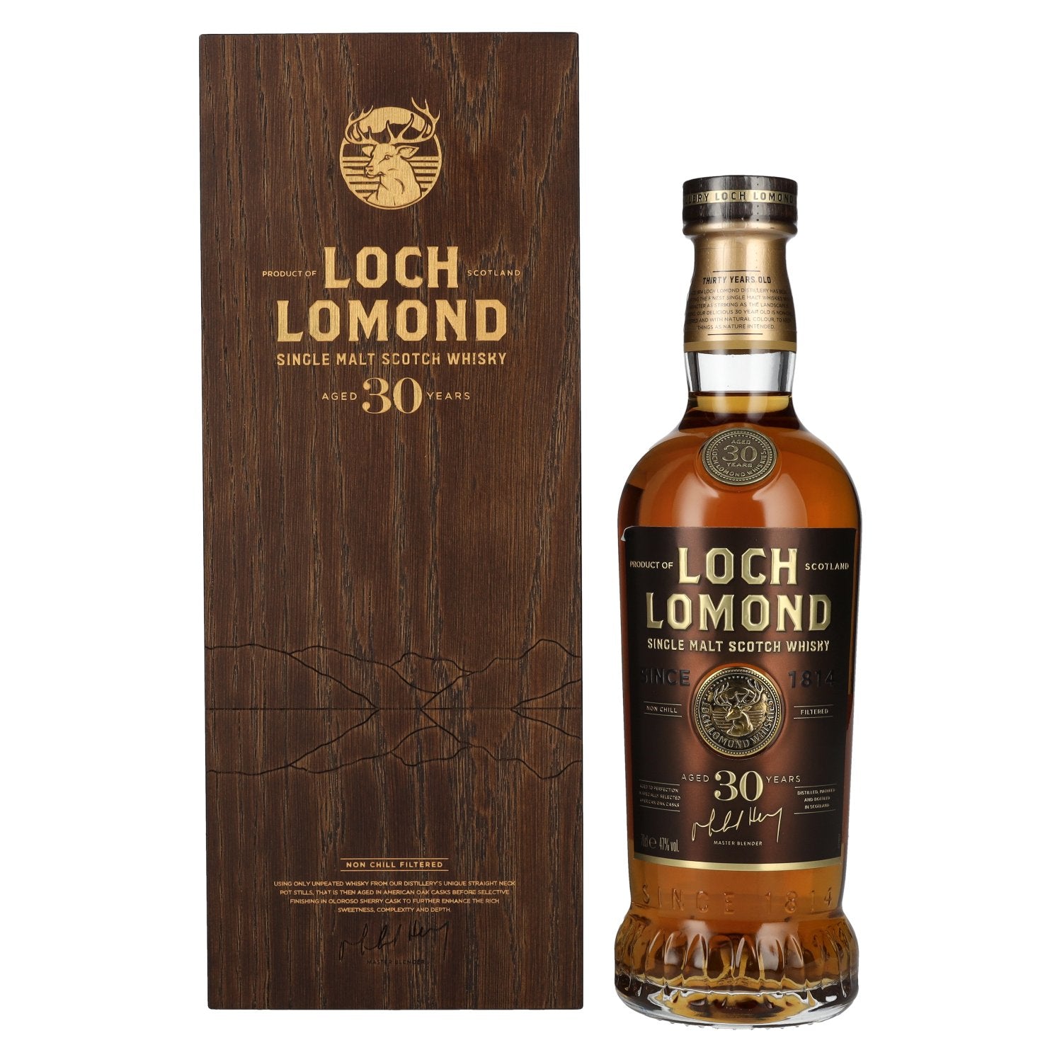 Loch Lomond 30 Years Old Single Malt Scotch Whisky 47% Vol. 0,7l en caisse bois