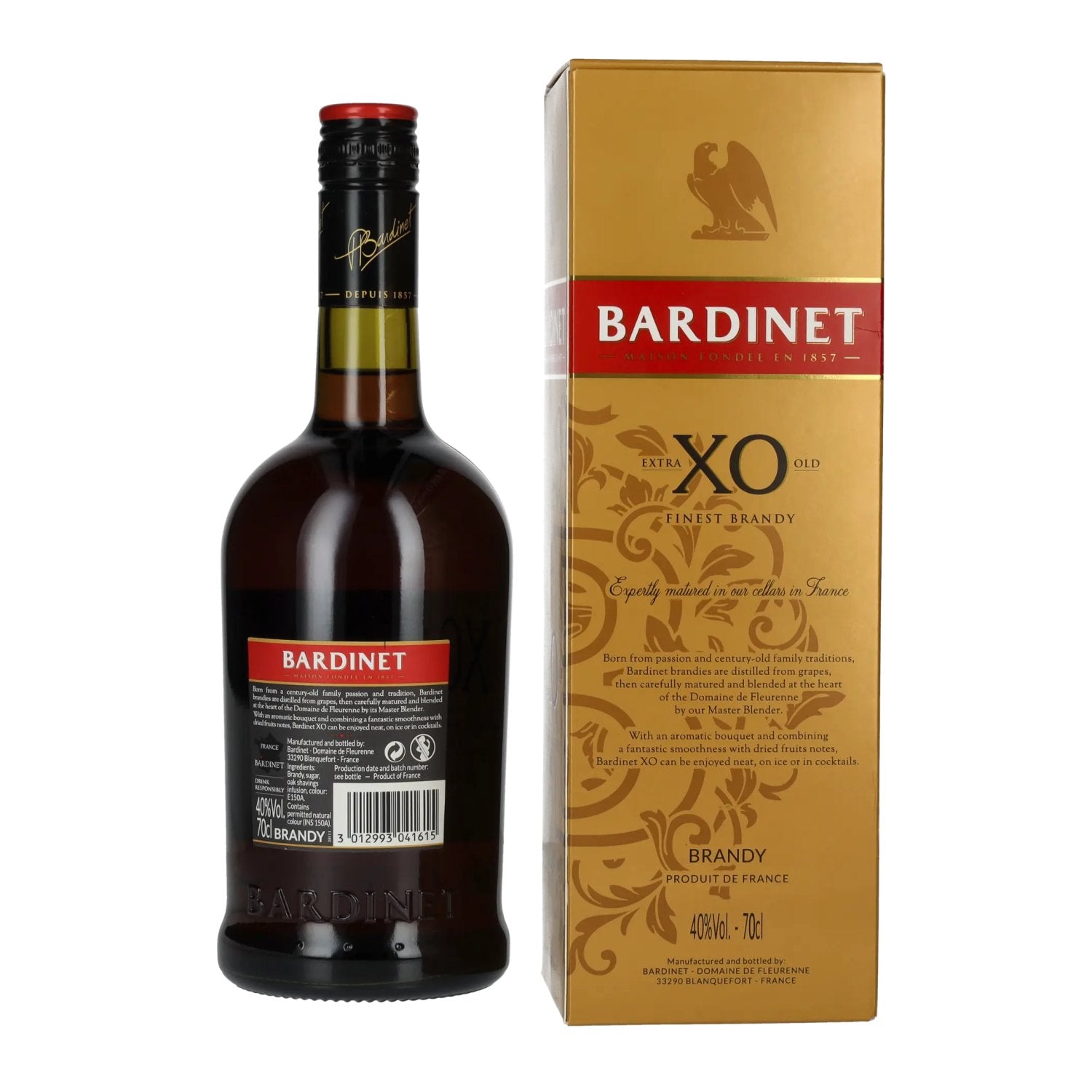 Bardinet XO Extra Old Finest Brandy 40% Vol. 0,7l in Geschenkbox