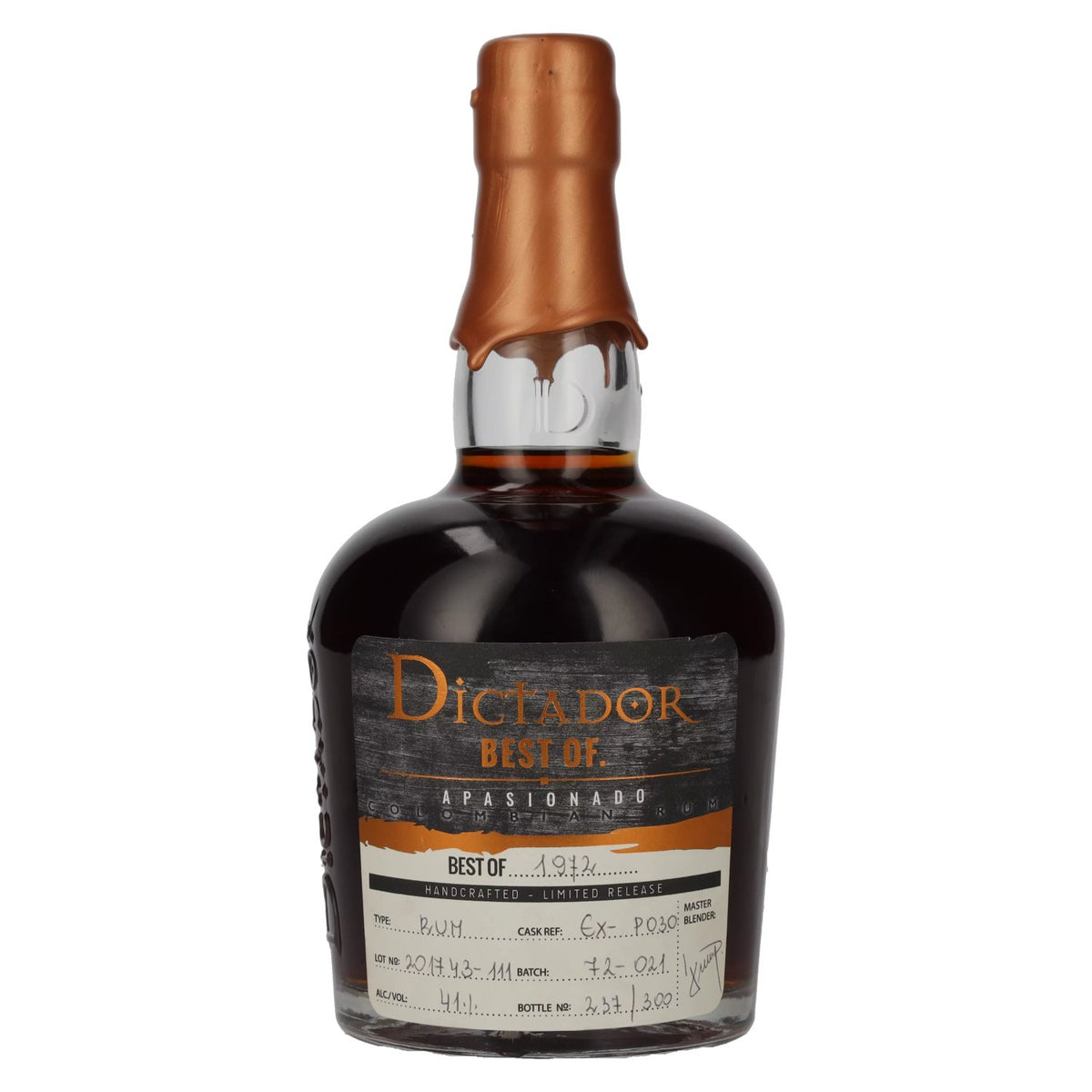 Dictador BEST OF 1972 APASIONADO rhum colombien 45YO/030317/EX-P030 41% vol. 0,7l